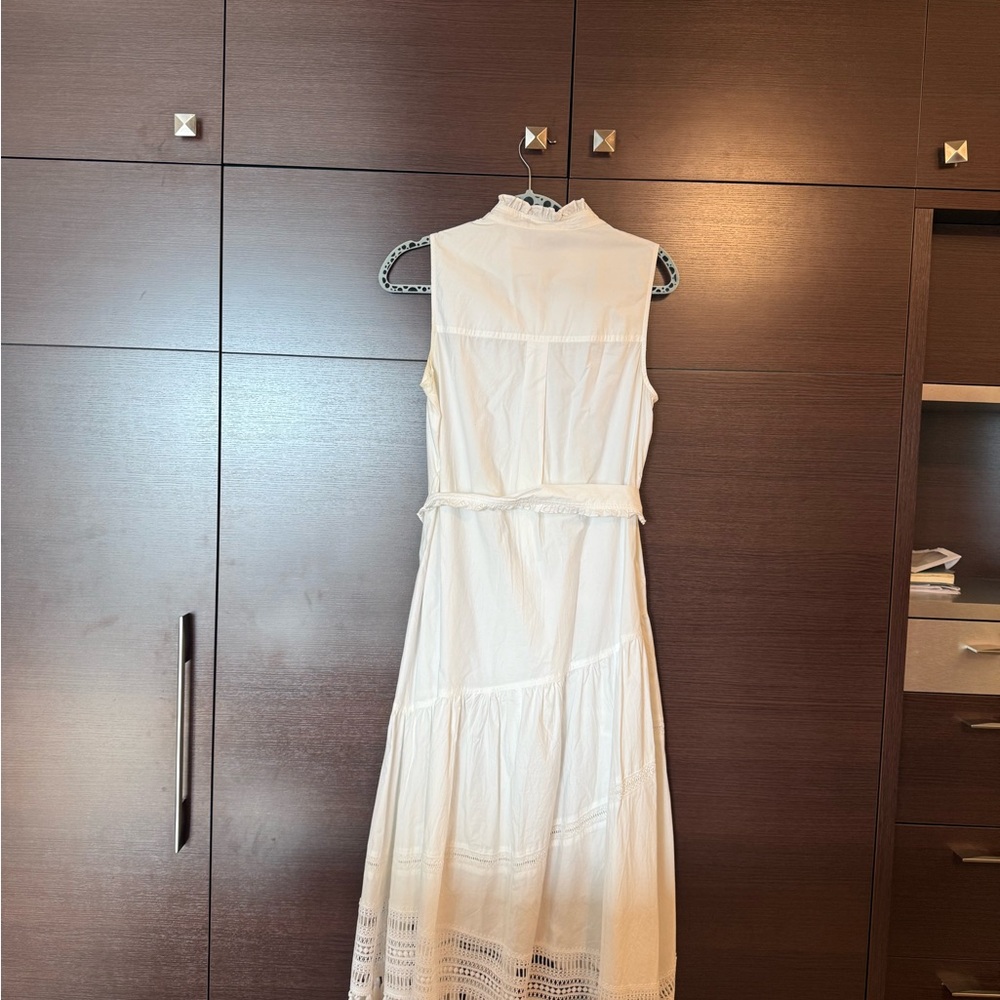 Derek Lam Cream Maxi Dress with Lace Details - Picture 8 of 12